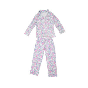 Stripe and Stare Floral Long Sleeve Pajama Set Multi Size S (Pre-owned)